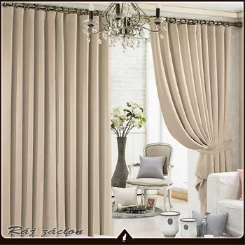 Kusový závěs - Black out krémový 03, výška 140 až 370 cm, šířka 130 cm (Světlu nepropustné závěsoviny - Black out krémový 03.)