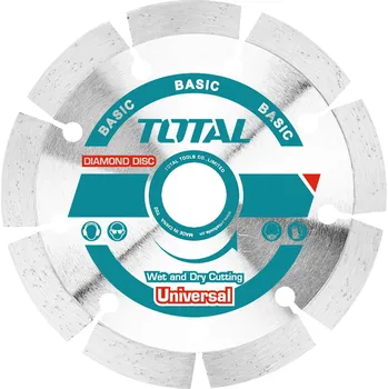 Řezný kotouč Diamantový kotouč Total TAC2111153 Kotouč diamantový řezný, segmenový, suché i mokré řezání, 115x22,2mm