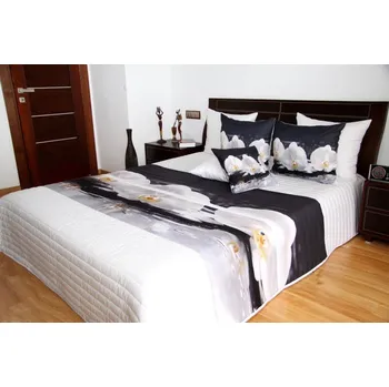 Přehoz na lůžko Bílý přehoz na postel s orchidejí Šířka: 220 cm | Délka: 240 cm