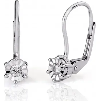 Náušnice Diamantové zlaté náušnice Dafné Materiál šperku: Bílé zlato