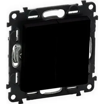 vypínač VALENA LIFE ČERNÝ STŘÍD.PŘEP. Č.6+6 LEGRAND 756308