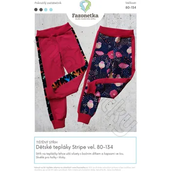 Nit Tištěný střih Dětské tepláky Stripe | 80 - 134