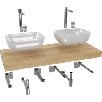 Koupelnový nábytek SAT Dolce 120x8x50 cm Dub Halifax