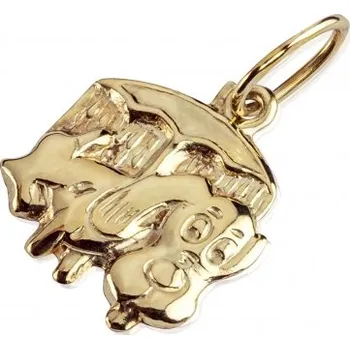 Přívěsek Přívěsek Doggie s motivem pejska, žluté zlato