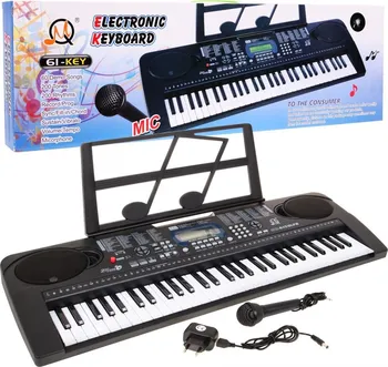Hudební nástroj pro děti Elektronické klávesy s mikrofonem pro děti MQ-6159UFB 70 x 23 x 7,5 cm černé