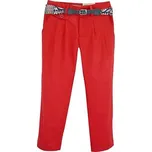 dívčí červené plátěné kalhoty velikost 116