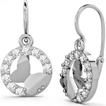 Náušnice Dětské náušnice Mari, zlato se zirkony Materiál šperku: Bílé zlato, Barevné varianty zirkonů: Čirý zirkon