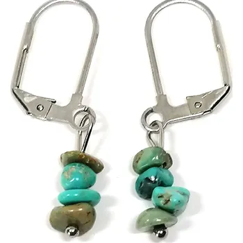Náušnice Tyrkysové naušnice s chir.ocelí