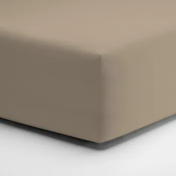 Prostěradlo Prostěradlo ZWIRNjersey 90x190-100x220x30 Taupe 498 elastan Schlafgut