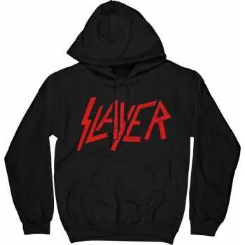 Pánská mikina Merch Slayer: Slayer Unisex Pullover Hoodie: Distressed Logo (medium) M