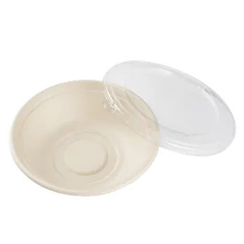 Jednorázové nádobí EcoPack Miska EKO z cukrové třtiny 950 ml O204 mm kulatá béžová bal/50 ks