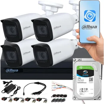 Sledovací sada Dahua XVR 1TB 4x FullHD zoom rohová kamera
