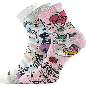 Pánské oblečení DEDOTIK dětské veselé ponožky Lonka - mix JEDNOROŽCI 35-38 mix barev