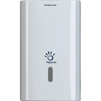 PAPERNET - Bílý zásobník skládaného toaletního papíru HYTECH INTERFOLD, antibakteriální - 416147