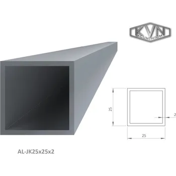 Stavební profil Hliníkový profil 25x25x2mm, AL-JK25x25x2-6
