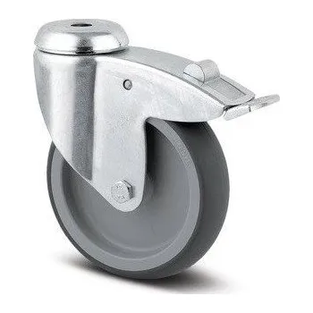 Pojezdové kolečko Kolečko přístrojové otočné 100mm pro čep, brzda