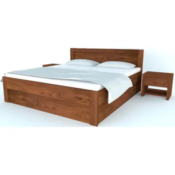 Postel Postel Postelia RIO s úložným prostorem, Buk 200x200 - Postel z masivu 2,8 cm