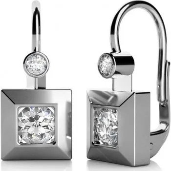 Náušnice Zlaté náušnice Ima osazené zirkony Materiál šperku: Bílé zlato