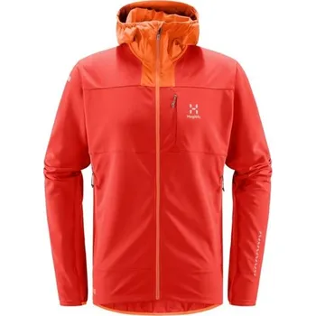 Pánská větrovka Haglöfs Bunda Haglofs L.I.M Hybrid softshell červená