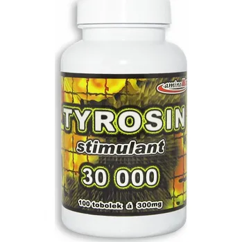 Aminokyselina Tyrosin 30000 - stimulant "motivace a nálada" (Tyrosin - stimulant pro sportovce, při spalování tuku, při chmurné a špatné náladě. Ovlivňuje fyzickou a psychickou koncentraci. Působí na motivaci, soustředěnost a náladu.)