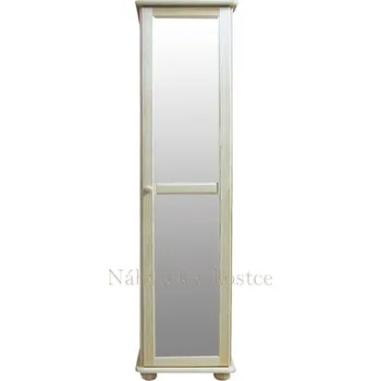 Šatní skříň Masivní policová skříň KARIN se zrcadlem Barevné provedení: Dub