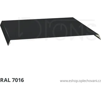 Střešní lemovaní Oplechování atiky kónické rš 530 tmavě šedá (šíře 450)