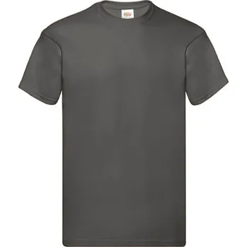 Pánské oblečení Fruit of the Loom Pánské triko 61-082-0 Light Graphite -Solid S