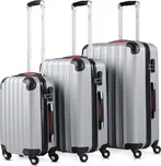 Sada cestovních kufrů Base 3 ks stříbrná