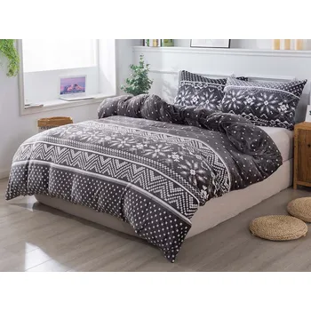 Povlečení XPOSE Torm Exclusive mikroplyšové šedé 200 x 220, 2x 70 x 90 cm zipový uzávěr