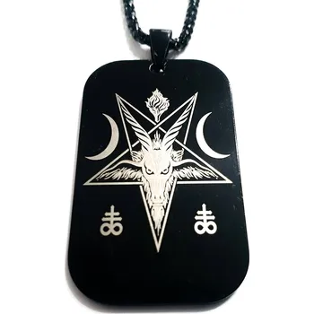 Vojenské psí známky HeLLTag - náhrdelník - Baphomet Leviathan - DT Black