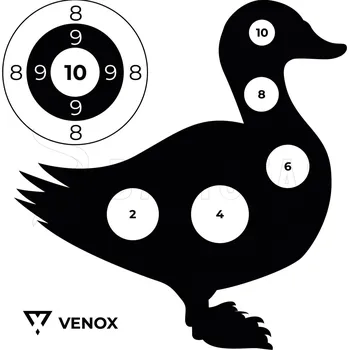 Terč na sportovní střelbu Terč Venox 14x14 Kachna