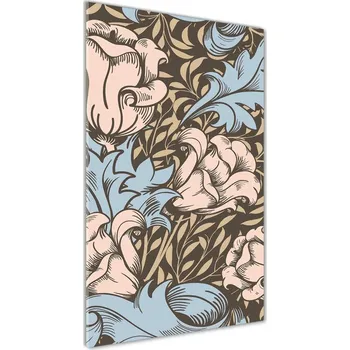 Obraz Vertikální Fotoobraz na skle Květiny a listí