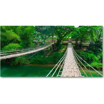 Obraz Fotoobraz na skle Most nad řekou