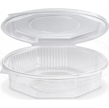 Menu mísa osmiboká průhledná s víčkem nedělená (PP) [25 ks] (PP814)