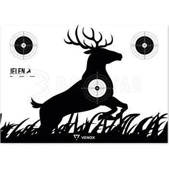Terč na sportovní střelbu Papírový terč Venox Jelen 61x43cm 10ks
