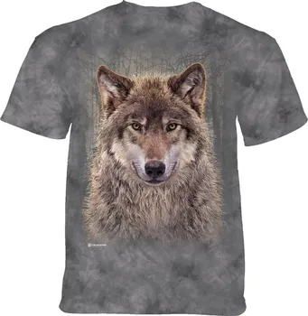 Pánské tričko The Mountain Grey Wolf Forest šedé