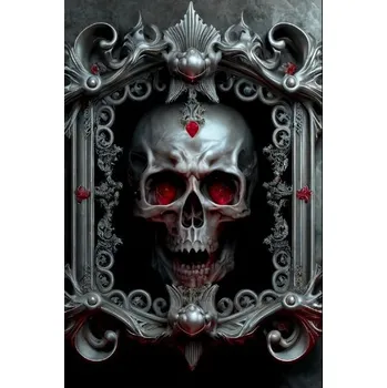 Obraz Fotoplátno 2:3 s potiskem Obraz Lebka Silver Skull