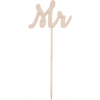 FK Dřevěná zapichovací ozdoba (Mr) - 22x9 cm