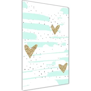 Obraz Vertikální Foto obraz sklo tvrzené Srdce a skvrny