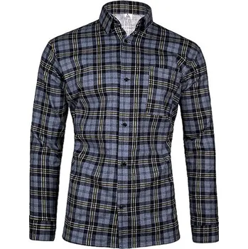 Pánská košile Košile FLANEL, různé barvy Velikost XXL károvaná šedá