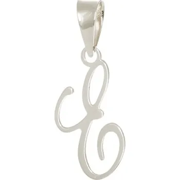 Přívěsek Přívěšek z bílého zlata písmeno E ZZ0926EBF + dárek zdarma