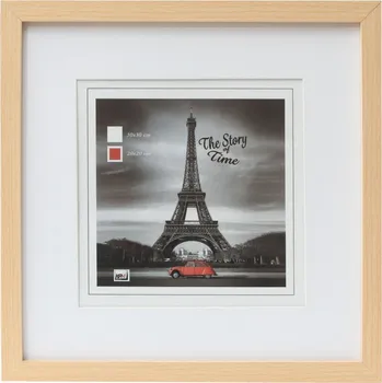 Rám na obraz Hluboký dřevěný fotorámeček XXL 30x30 natur kph