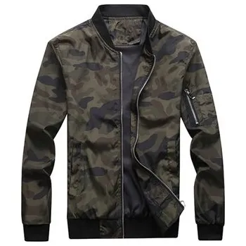 Pánská softshellová bunda Pánská jarní bunda maskáčová na zip bez kapuce Barva: Zelená, Velikost: M