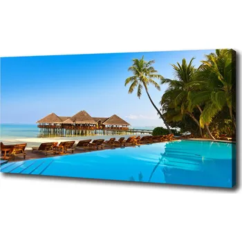 Obraz Foto obraz na plátně Bazén na Maledivách