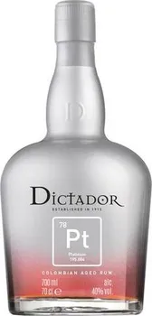 Rum Dictador Pt 78 Platinum 40 %