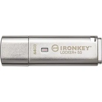 USB flash disk Kingston Flash Disk IronKey 64GB IKLP50 Locker+ 50 AES USB, w/256bit Encryption IKLP50/64GB