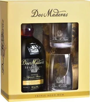 Rum Dos Maderas Seleccion 42 % 0,7 l dárkový box + 2 skleničky