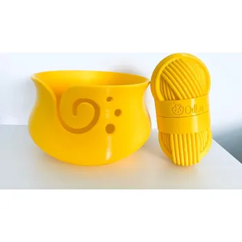 Sada na velké klubíčko žlutá (Miska 18cm+Pouzdro 14,5cm)