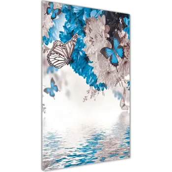 Obraz Foto obraz akrylové sklo vertikální Květiny a motýli