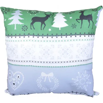 Dekorativní polštářek Aaryans Vánoční polštářek Zima - zelený 40x40 cm